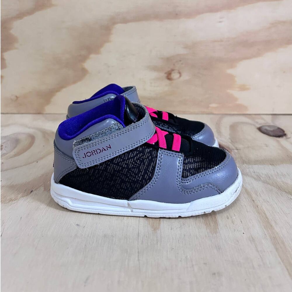Nike -Jordan Flight Club 90 -Sneakers -Gray/Black -Kids Toddler - 8C -602663-027